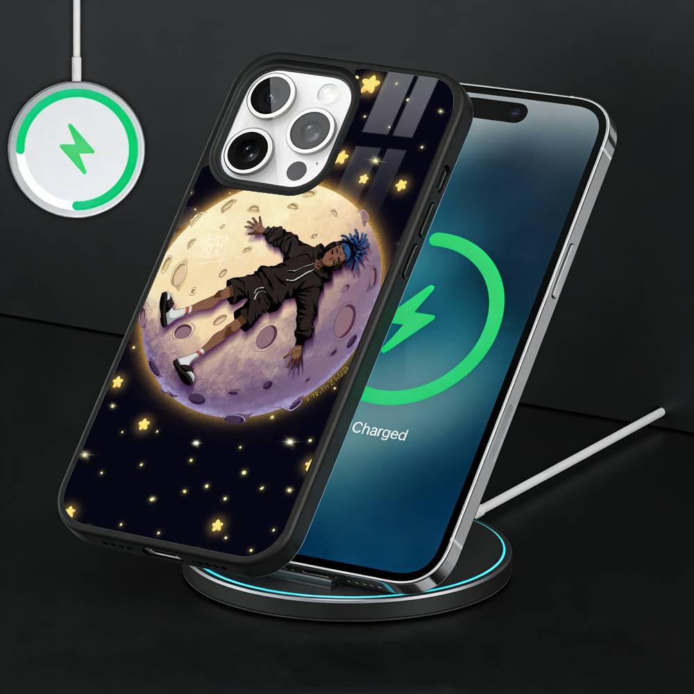 Чехол для телефона в стиле аниме-рэпер X-XXXTentacionS для iPhone17,16,15,14,13 Plus,Pro Max, магнитный, для Magsafe, беспроводной зарядки