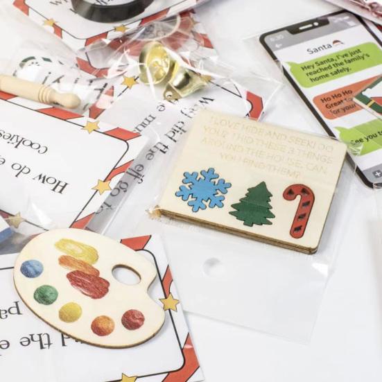 Набор рождественского эльфа 24 дня рождественских аксессуаров для эльфа Веселые занятия для эльфа Фокусный реквизит Рождественский отсчет Подарок для вечеринки