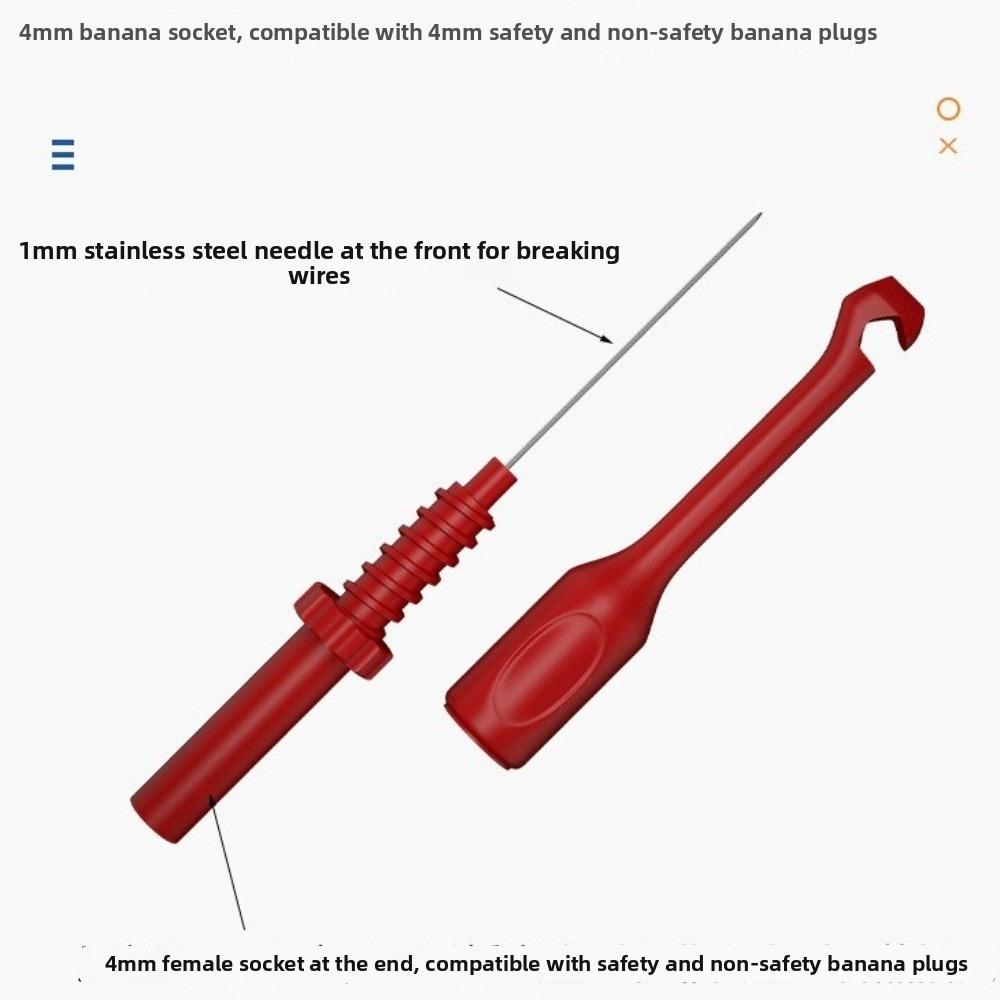Non-Destructive Wire Piercing Probes 4mm Banana Plug Back Probe Pins For Car Electrical