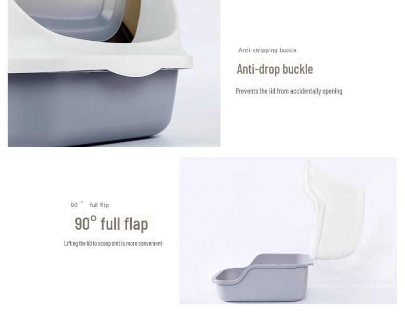 Туалет для кошек Anti-Splash Full Flip Extra Large Enclosed
