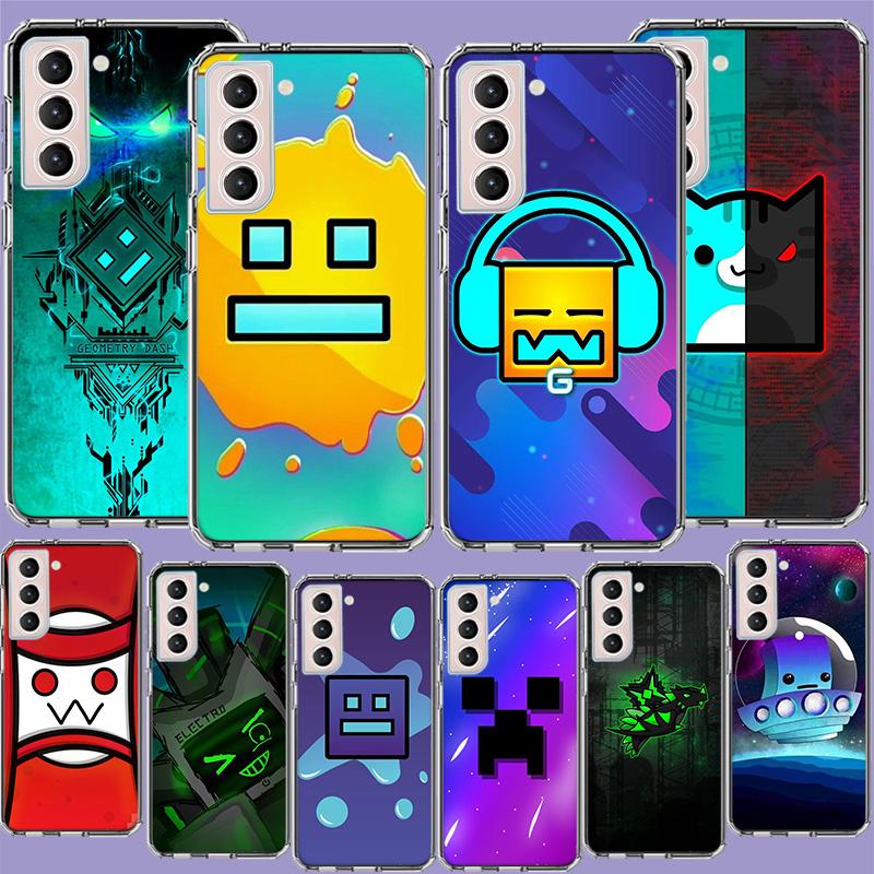 Geometry Dash Phone Case For Samsung A17 A56 A36 A26 A16 A55 A35 A25 A15 A05S Galaxy A71 A51 A41 A31 A21S A70 A50 A40 A30 A20S A