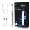 Ultrasonic Electric Toothbrush USB Rechargeable for Adults Sonic Toothbrush Smart Timer with 2 Replacement Heads IPX7 Waterproof