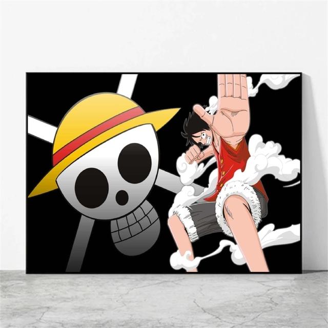 Холст, настенная живопись, полный набор Луффи, аниме, пудинг, рождественские украшения, принты и принтеры