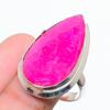 Ruby(Simulated) Gemstone Handmade 925 Sterling Silver Ring Size 8.5