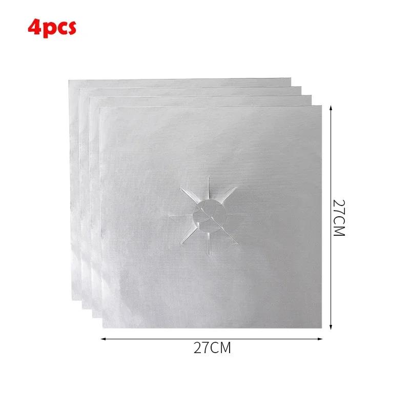 4/2Pcs Gas Stove Protector Cooker Cover Liner Clean Mat Pad Reusable Oil-proof Gas Stove Stovetop Protector Cookware Accessories