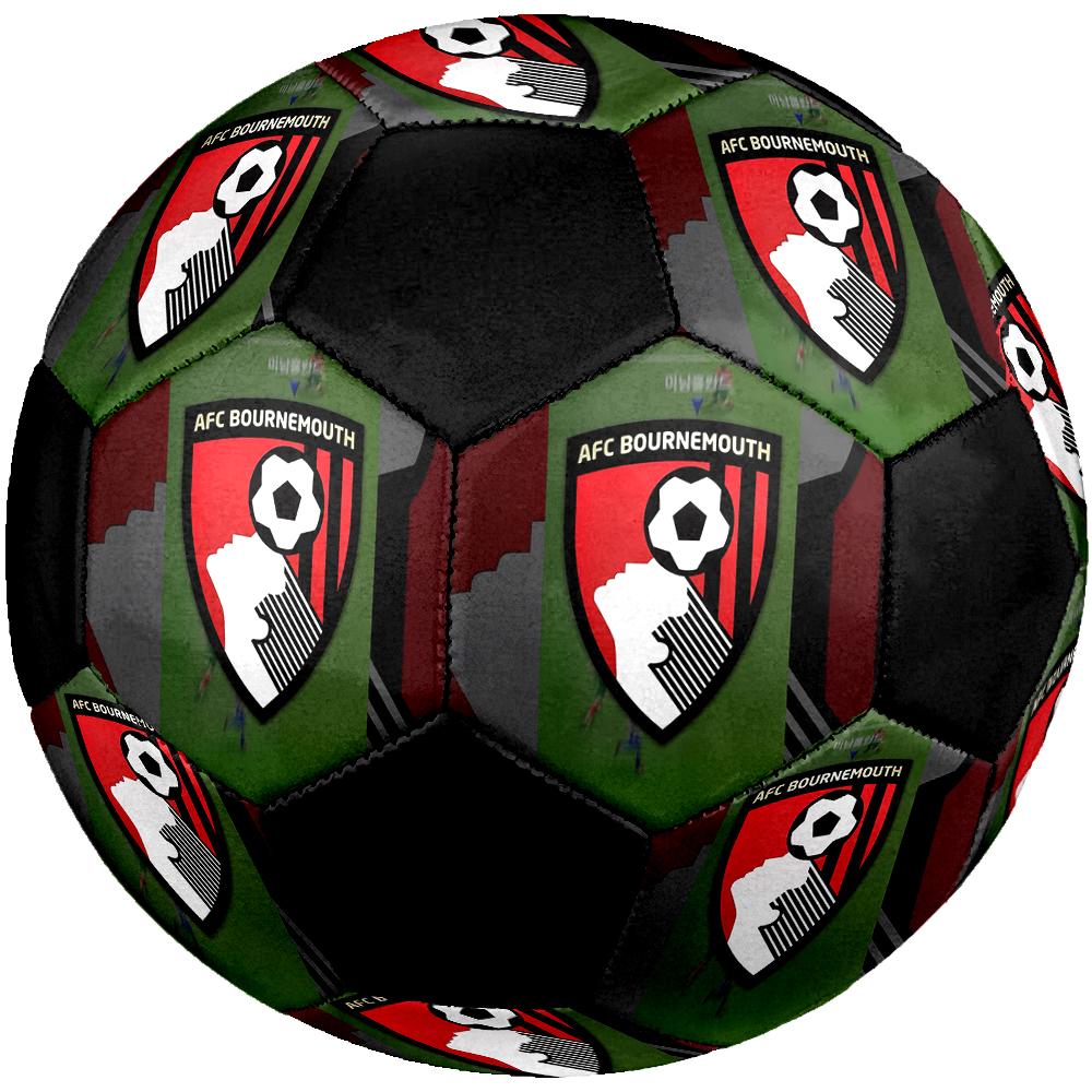 SIZE 5 AFC Bournemouth Soccer Ball Colorful All Ages Machine Stitched PVC Competition Ready Durable High-Bounce