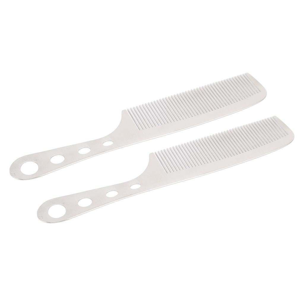 2 шт. Расческа для волос из нержавеющей стали, предотвращающая статическое электричество, профессиональная парикмахерская расческа для укладки и груминга