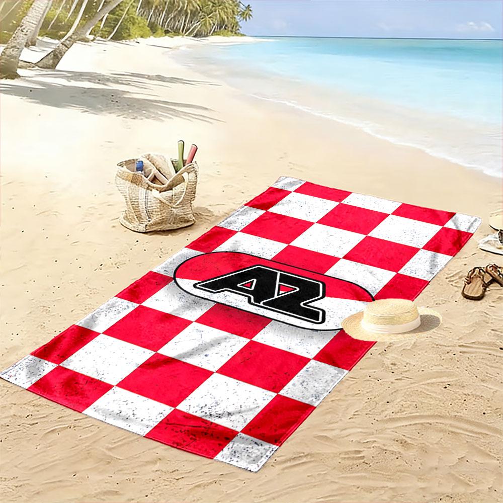 Red and White Checkered Towel A must-have beach towel for beach travel