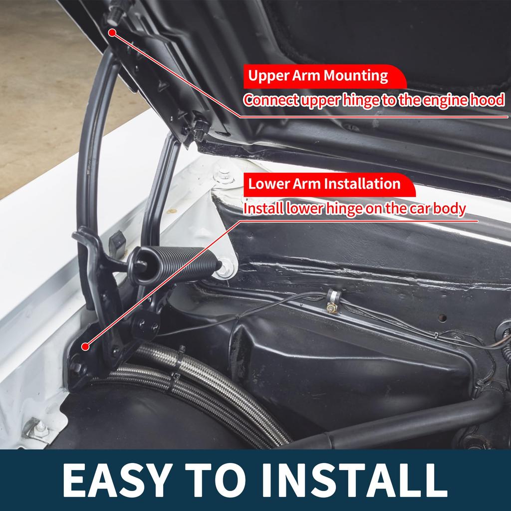 TUCKBOLD Петли капота для Toyota Camry Передняя сторона водителя и пассажира Передний капот 1 пара (5341006190/5342006160) 2012-2014, Кронштейны, Черный,