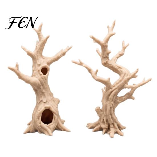Easy to Install Reptile Landscaping 2Pcs 3D Printed Jumping Spider Tree, Hiding Cave, Hermit Crab Climbing Decor for Hideout Cave Habitat Simulation,