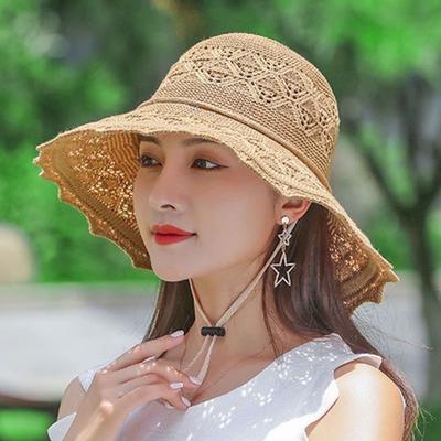 Женская широкополая соломенная шляпа Yousheng, летняя пляжная шляпа от солнца, складная плетеная шляпа-федора для активного отдыха, путешествий, отпуска