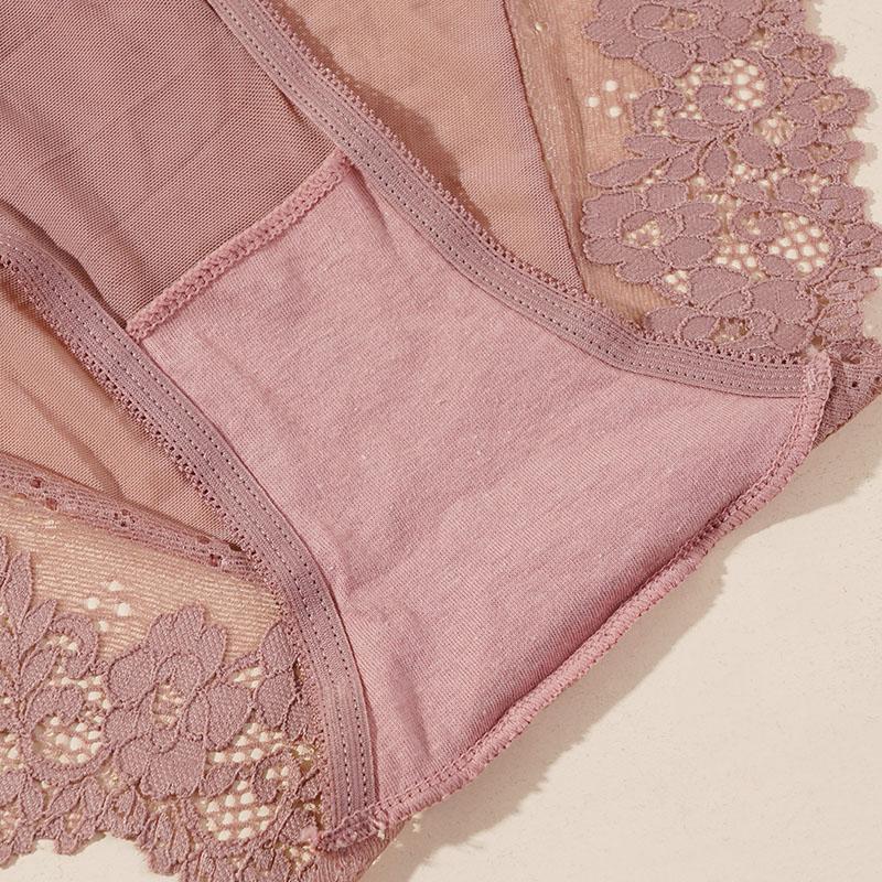 Женские сексуальные кружевные сетчатые трусики с низкой талией, полупрозрачные дышащие трусы-бикини, женское бесшовное нижнее белье