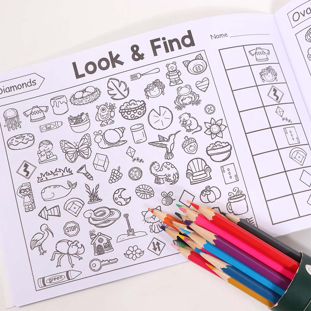 Enhance Visual Perception Fun Coloring Book Look & Find Game Book Children Gift