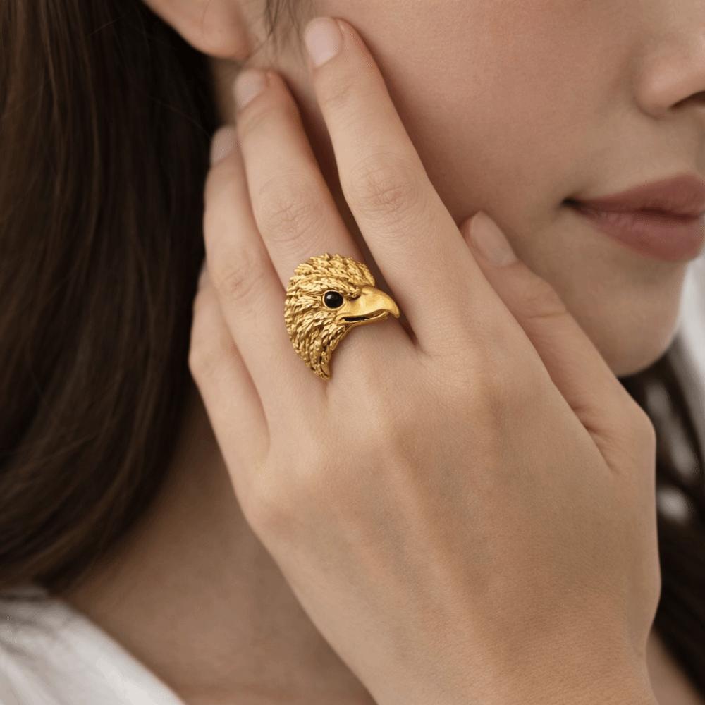 Geometric Eagle Shape Ring Cool Chunky Ring Creative Exaggerated Ring  Gift
