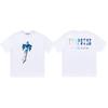 Cross-border new graffiti letter printing European and American street trendy brands loose and versatile casual men's and women's short-sleeved round