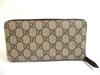 Authentic GUCCI Neo Vintage GG Supreme Canvas Yellow Leather Round Zip Long Wallet #a593  Open box