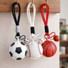Cartoon Sports Ball Keychain PU Leather Sports Themed Gift Charm  Gift for Sports Lovers