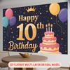 Party Backdrop Birthday Stars Multicolor 10th 10 Photo Booth Background Wall Decor