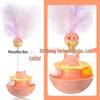 Cat Tumbler Teaser Wand: Feather, Bell, and Catnip Ball for Self-Play Decompression