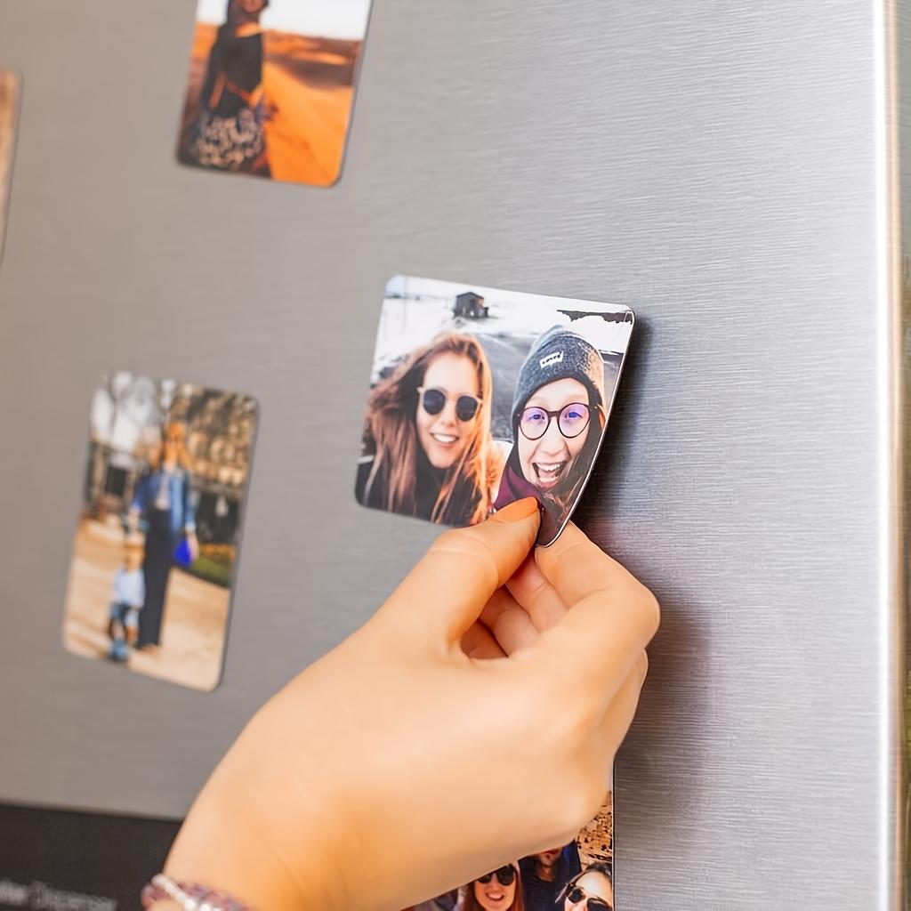 8 шт. DIY Фото Магнит на холодильник Персонализируйте холодильник Праздничный декор для семейных воспоминаний Друзья Влюбленные Подарок Яркое качество печати