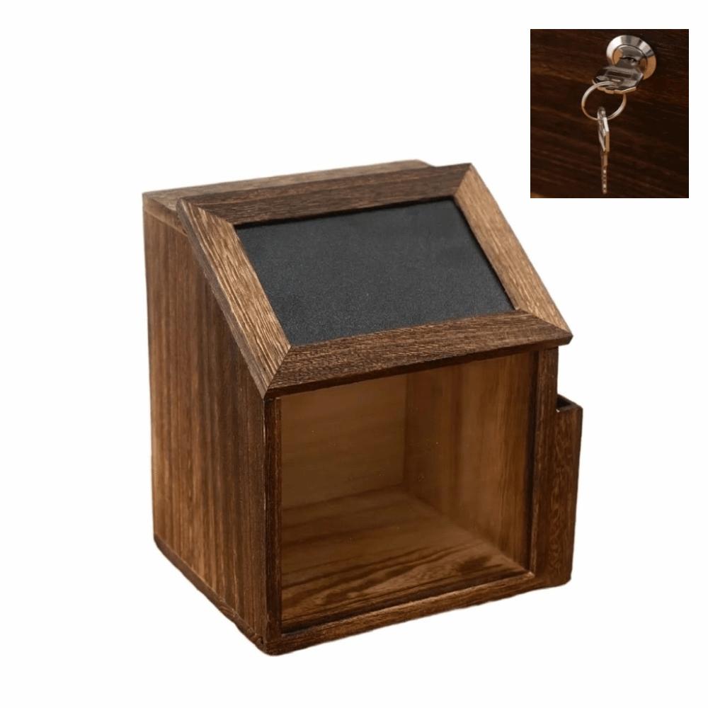 Wooden Letter Box Large Storage Donation Box Retros Suggestion Box Retail