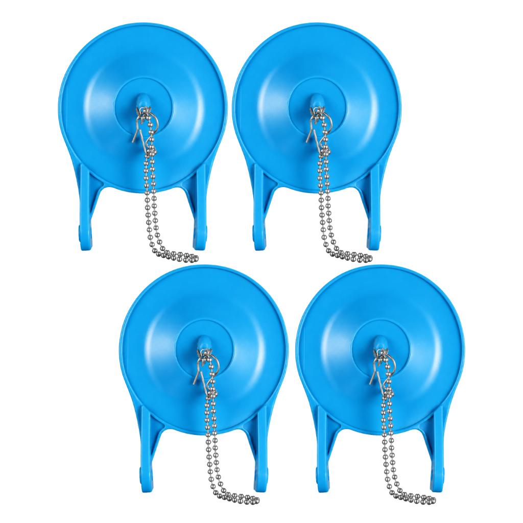 Universal Toilet Tank Flapper Valve Replacement with 304 Stainless Steel Chain & Hook, Leak-Proof Flush Repair Seal