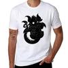 Little Sleeper Inverted Line Art, Cute Baby Rawr Dragon Hatchling T-Shirt G Man T Shirts for Men Funny T Shirts Cotton T-Shirt