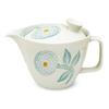 Kunzangama Teapot, Large, Hasami Ware, Made In Japan, 385ml, Serves 2-3, Includes Tea Strainer, Dahlia, Light Blue