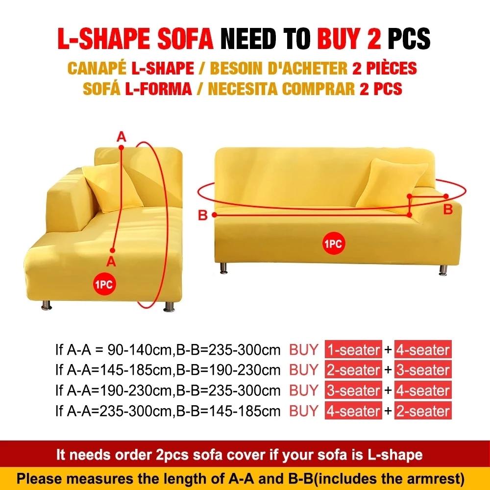 Чехол на диван для гостиной, толстый эластичный флисовый чехол для дивана, кресла, сиденья, L-образный угловой чехол для дивана