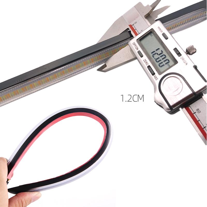 Светодиодные автомобильные дневные ходовые огни DRL, водонепроницаемые универсальные автомобильные фары, последовательный указатель поворота, желтая текущая лампа