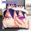 Sasuke Uchiha Pattern Bedding Home Decoration Birthday Gift (1 * duvet cover + 2 * pillowcase, without core)