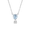 S925 silver texture water drop lock head natural crystal necklace niche high sense versatile non-fading girls collarbone chain jewelry gift