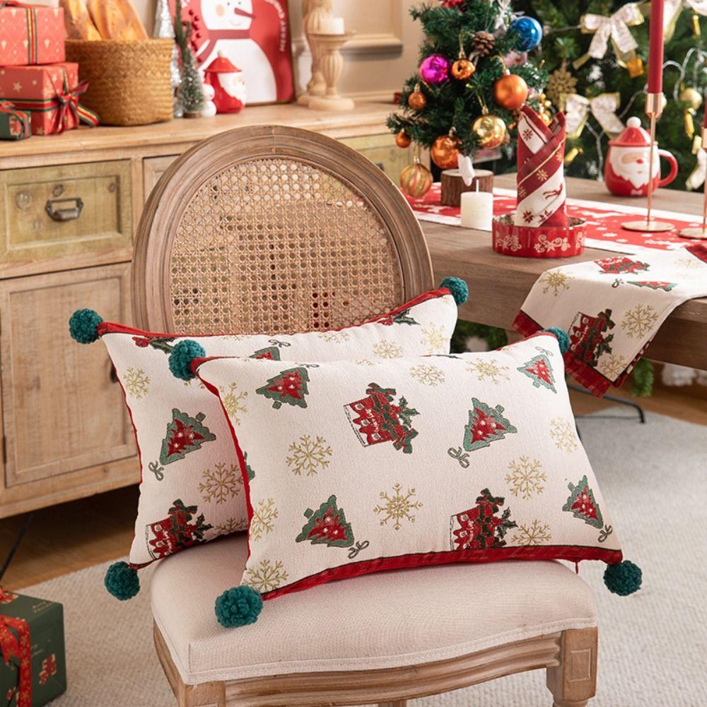 Soft Christmas Pillow Cover 30*50cm Throw Pillowcase Durable Sofa Cushion Covers Living Room