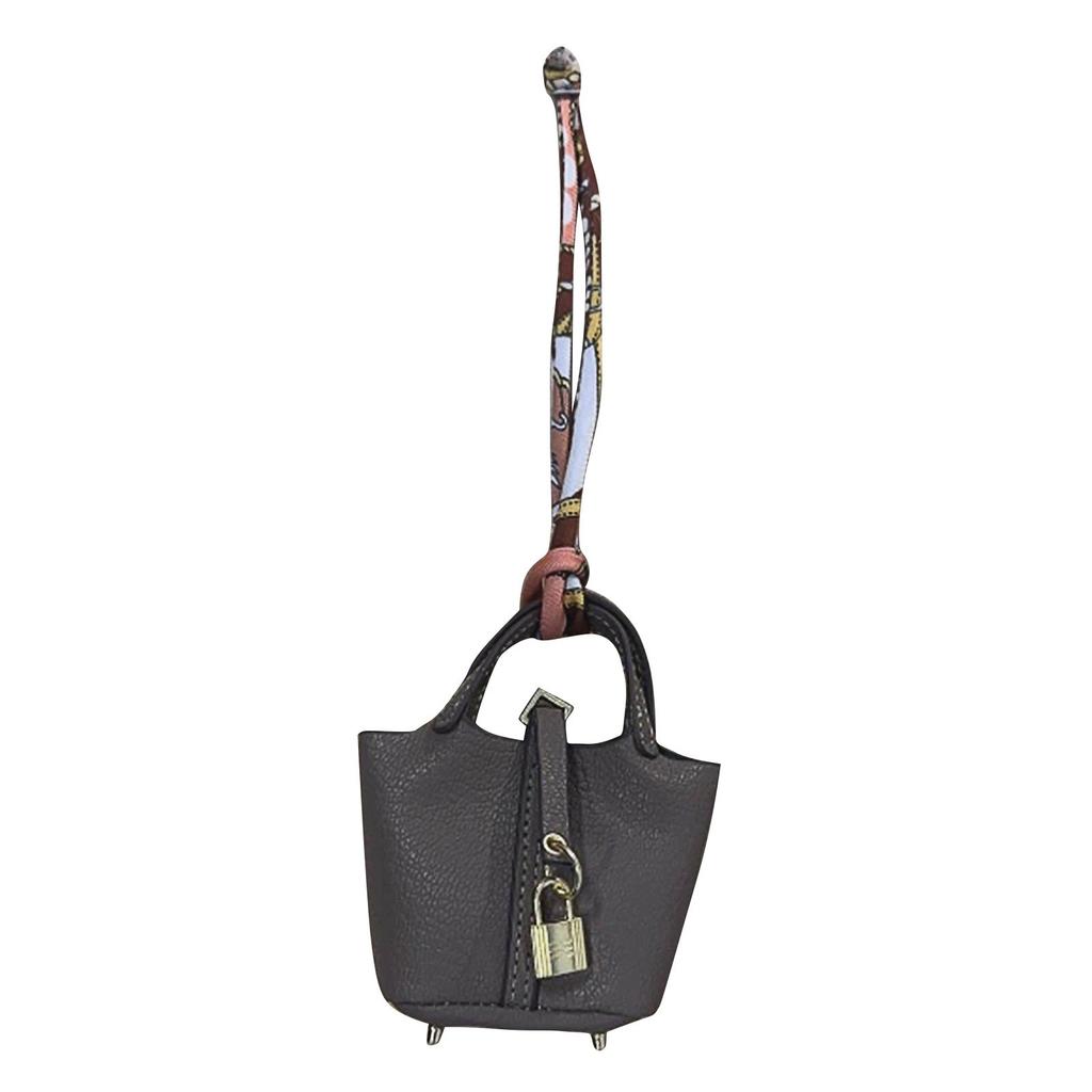 Милая подвеска в виде сумки-корзины, высококачественная кожаная подвеска-брелок для автомобиля, милая креативная подвеска