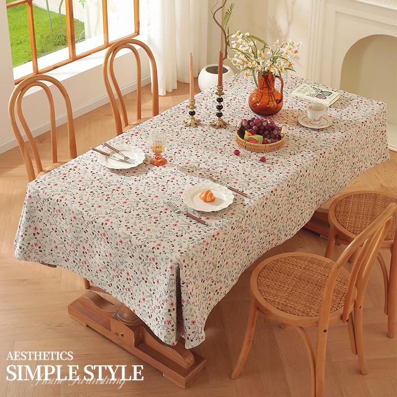 1pcs French Retro Oil Painting Tablecloths Ins Style High-end Light Luxury Dining Table Cover Dust Proof Coffee Table Cloth Living Room Decoration
