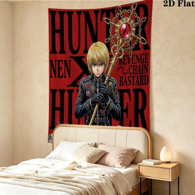 Настенный гобелен Hunter X Hunter Эстетичный настенный подвесной тканевый плед Декоративные гобелены для спальни гостиной Домашний декор