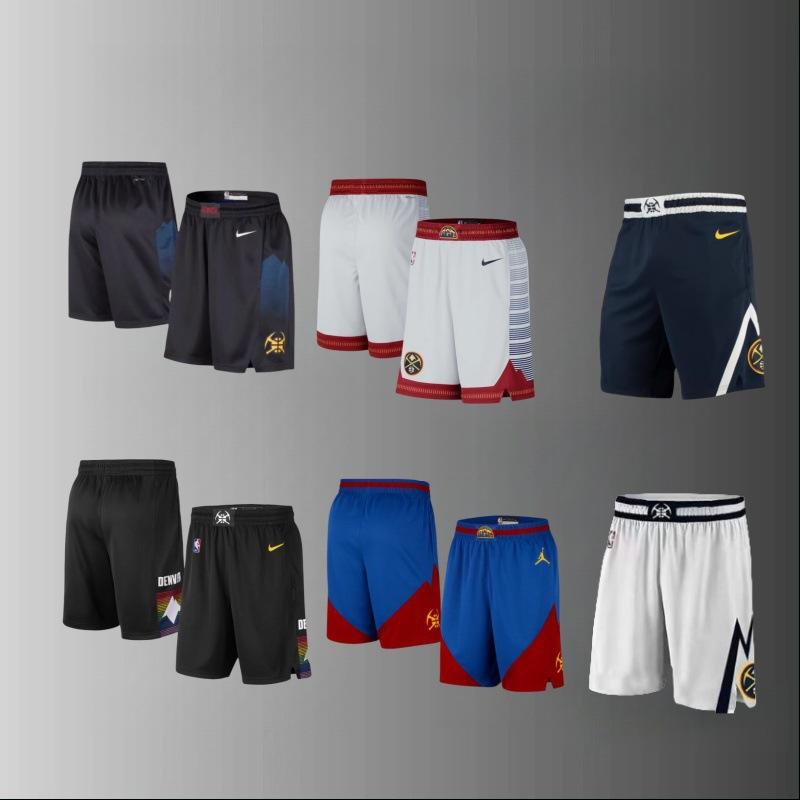 NBA Nuggets men's basketball pants Jokic Murray city edition nba Sports training and competition shorts, heat-sealed version