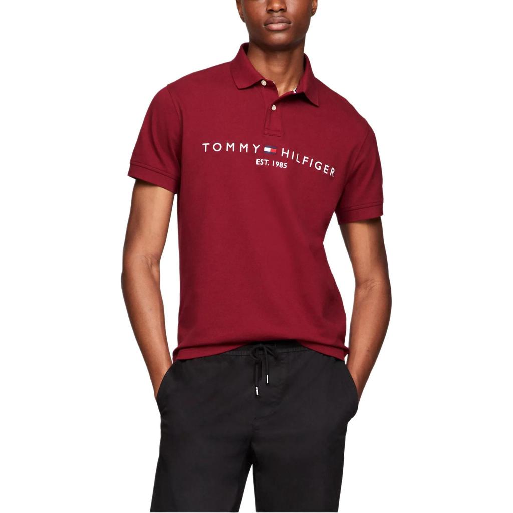 Tommy Hilfiger Polo Shirt Men's Burgundy 78JB112-601