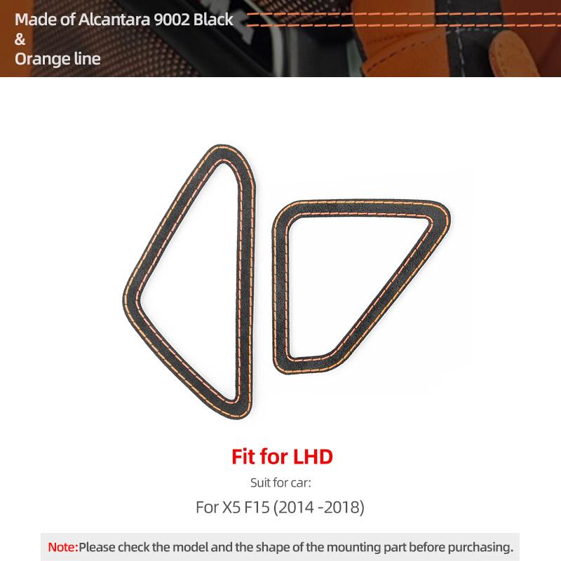 Made of Alcantara For BMW X5 F15 Car Interior Dashboard Side Air Vent Outlet Panel Trim Performance Sticker Tuning Accessories