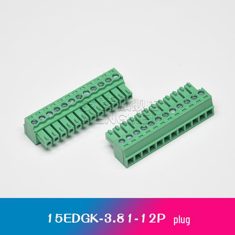Разъемный клеммный блок KF15EDGK, 2-24 контакта, шаг 3,81 мм