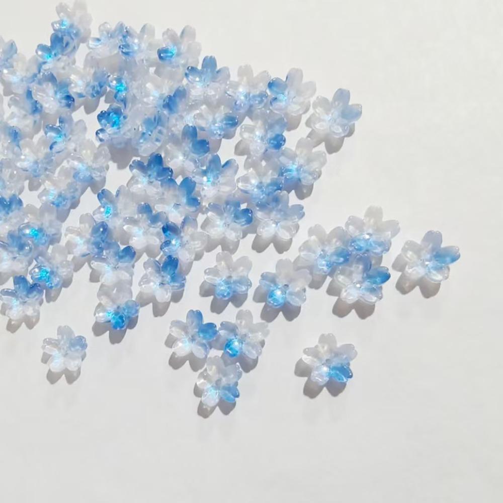 100pcs Transparent Oriental Cherry Beads Gradient Color Jewelry Making Material  DIY Accessories