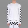 Off-White C/O Virgil Abloh Initial Religion 13 Letters Striped Long Sleeve T-Shirt Unisex Tops White AU2001-03-00