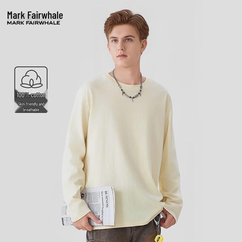 Mark Fairwhale Мужская хлопковая футболка с длинным рукавом, плотная