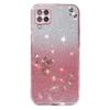 KADEM For Samsung Galaxy A42 5G/M42 5G Gradient Glitter Powder TPU Cover Rhinestone Decor Flower Pattern Anti-drop Protective Case
