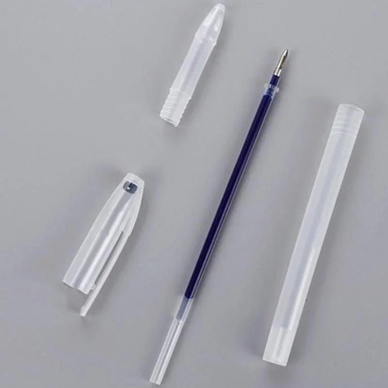 10 шт. гелевая ручка, шариковая ручка, прозрачный чехол, прозрачная ручка, канцелярские принадлежности для школы и офиса, письменные принадлежности
