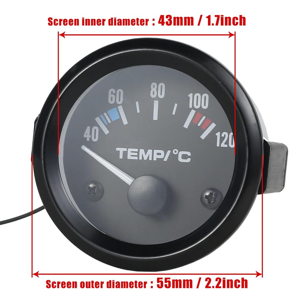 НОВЫЙ цифровой автомобильный датчик температуры воды 40-120 ℃ светодиодный 2" 52 мм универсальный датчик доставки для автомобиля мотоцикла измеритель температуры