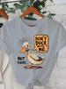 Dont Duck With Me Cute And Funny Duck Print Round Neck Tshirt Casual Daily Summer Personalized Top