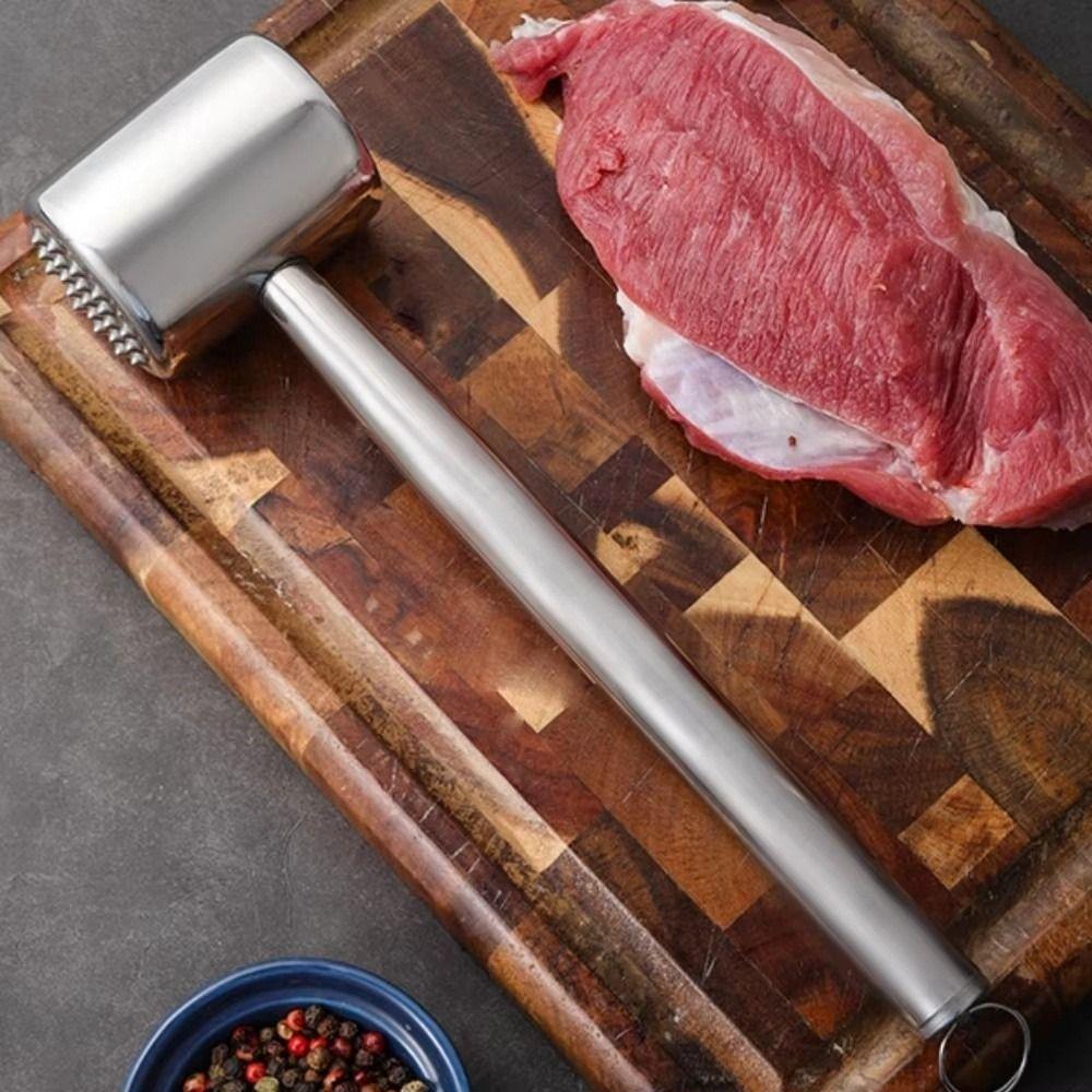 Knock Loose Beef Steak Tender Double Meat Tenderizer New Stainless Steel Meat Hammer Kitchen