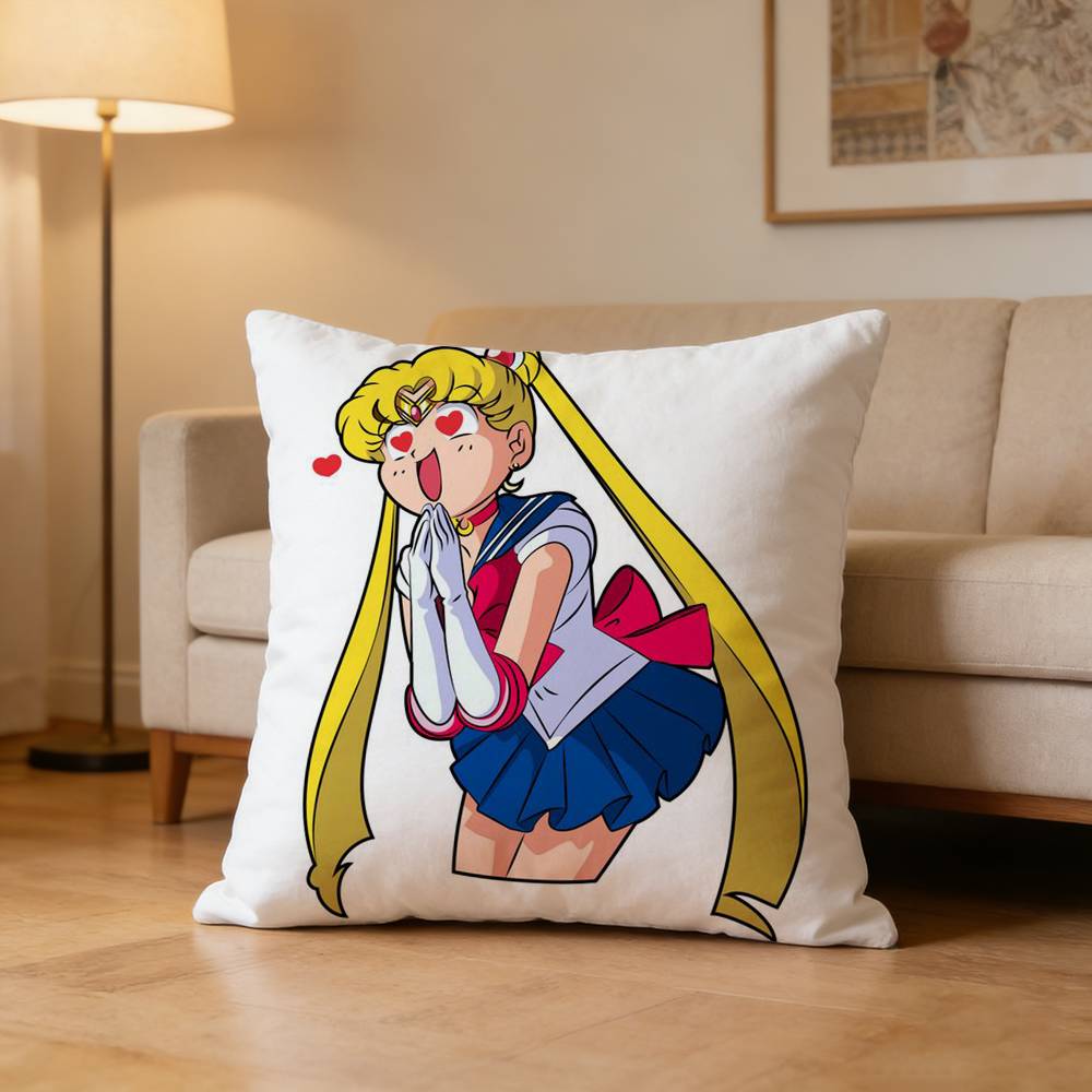 Cute Usagi Tsukino Sailor Moon Pillow Case Pattern Printed Pillowcase For Living Room Sofa Cushion Cover
