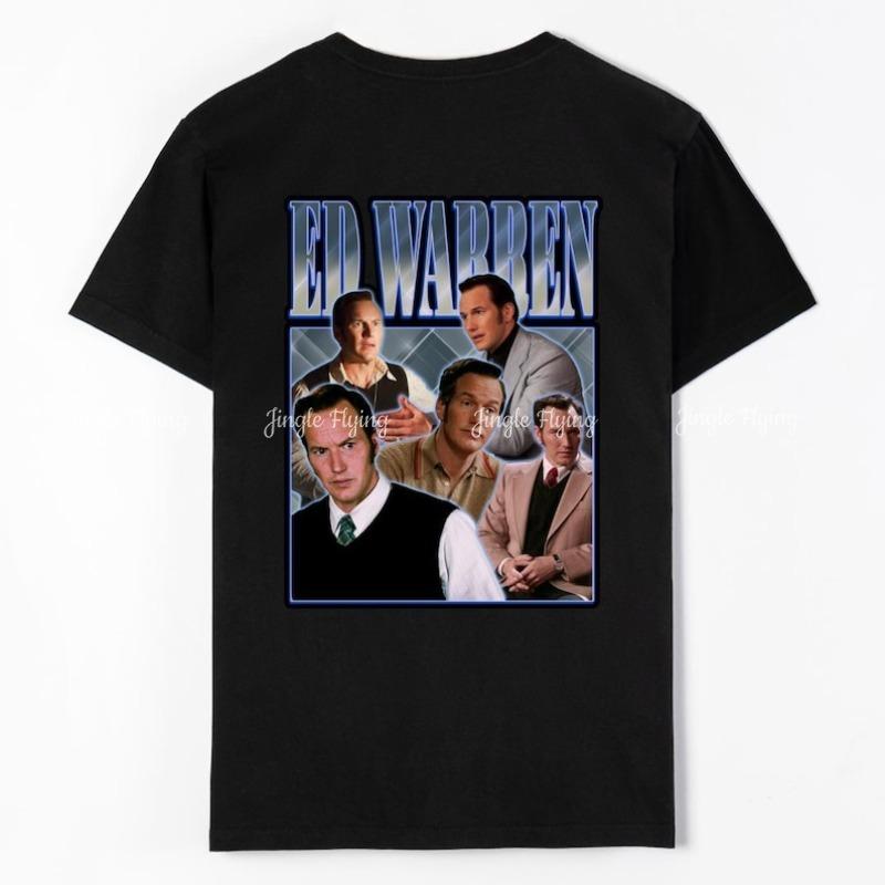 Horror Ed Warren Patrick Tee Short Sleeve Shirt Cotton The Conjuring T-Shirt